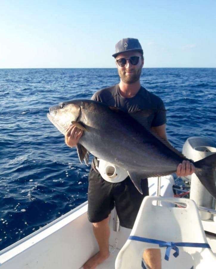 Rainbow Runner Tamarindo half day charter amberjack
