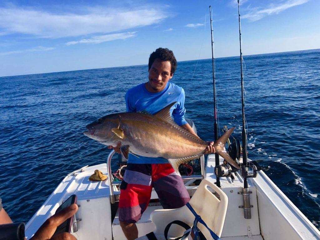 Rainbow Runner Tamarindo half day charter amberjack